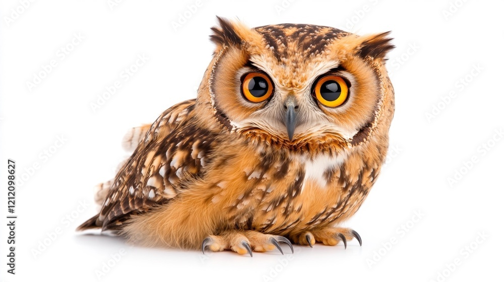 Eurasian Eagle Owl on Alert. Generative AI Eurasian Eagle Owl on Alert. Generative AI