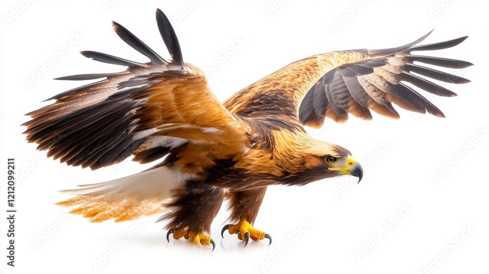 Obraz premium Dynamic Display of a Wedge-Tailed Eagle. Generative AI