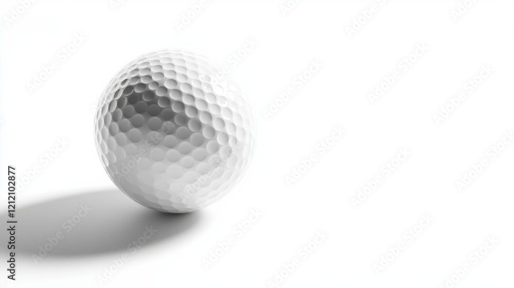 White golf ball on white background isolated White golf ball on white background isolated