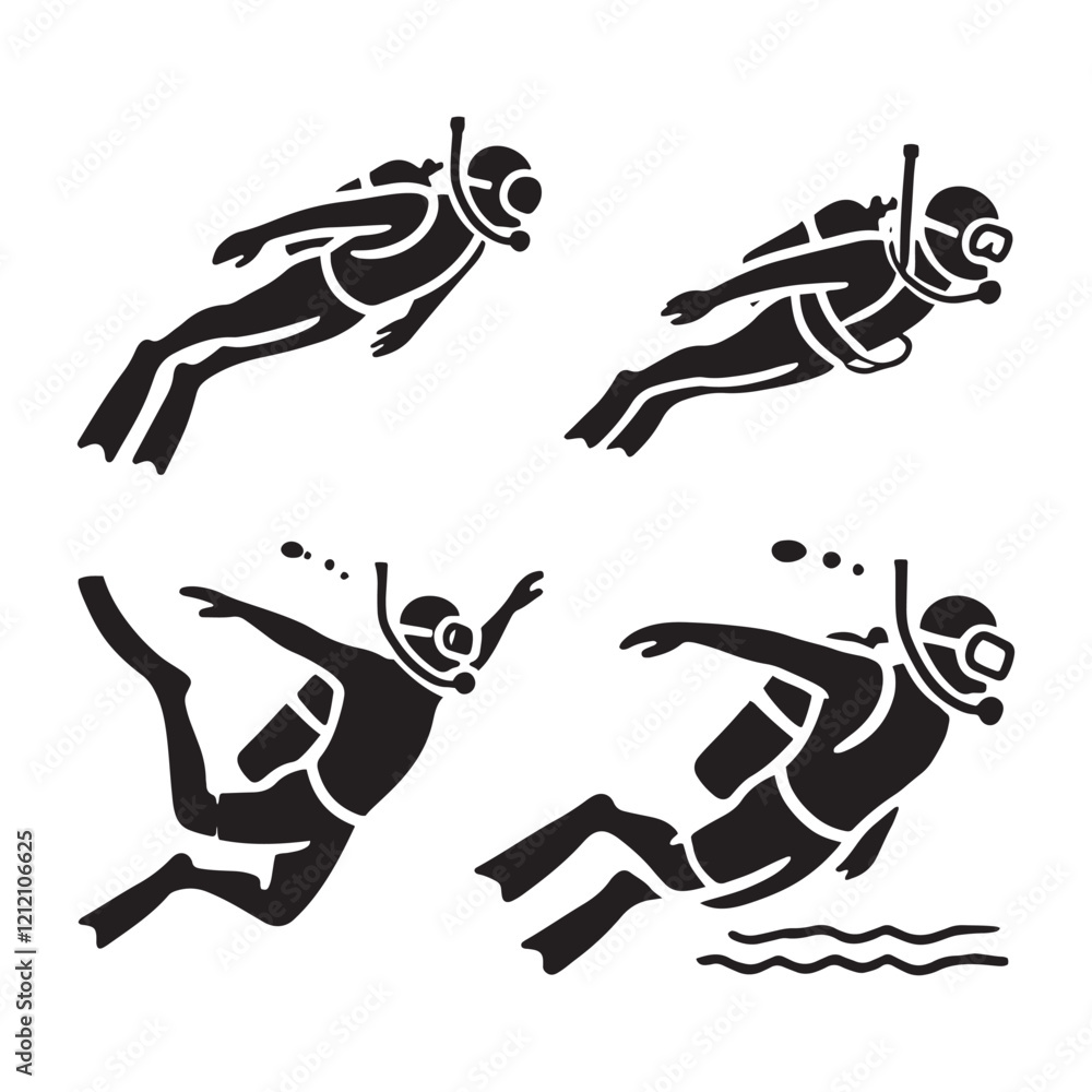 Creative set of man diving silhouette digital art - man diving vector set - man dive illustrations set - dive silhouette set
Creative set of man diving silhouette digital art - man diving vector set - man dive illustrations set - dive silhouette set