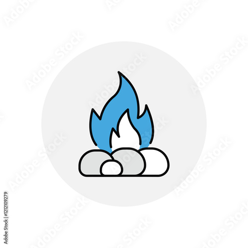 Fire Icon vector stock illustration