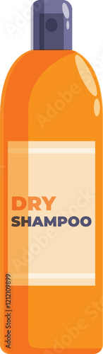 Orange spray bottle of dry shampoo offers a convenient solution for refreshing hair without water, perfect for busy lifestyles