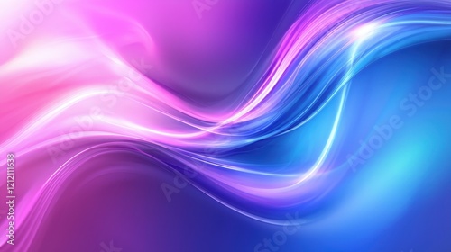 Wallpaper Mural Abstract Digital Background with Colorful Wavy Light Patterns in Vibrant Shades of Pink and Blue for Creative Design and Technology Concepts Torontodigital.ca