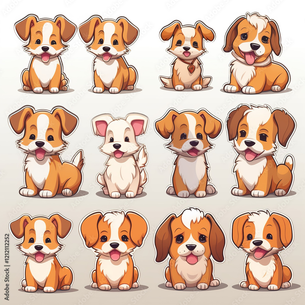 Obraz premium set of dogs