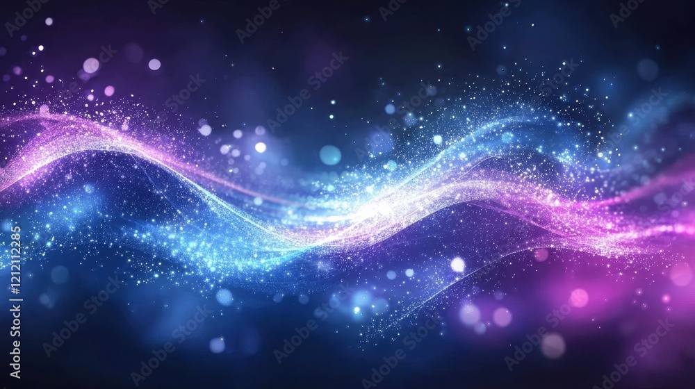 Vibrant Abstract Background with Colorful Waves and Sparkling Particles for Creative Design and Art Projects Vibrant Abstract Background with Colorful Waves and Sparkling Particles for Creative Design and Art Projects