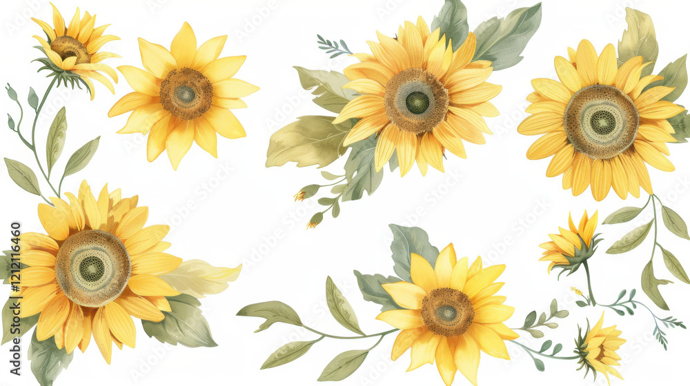 sunflowers isolated sunflowers isolated
