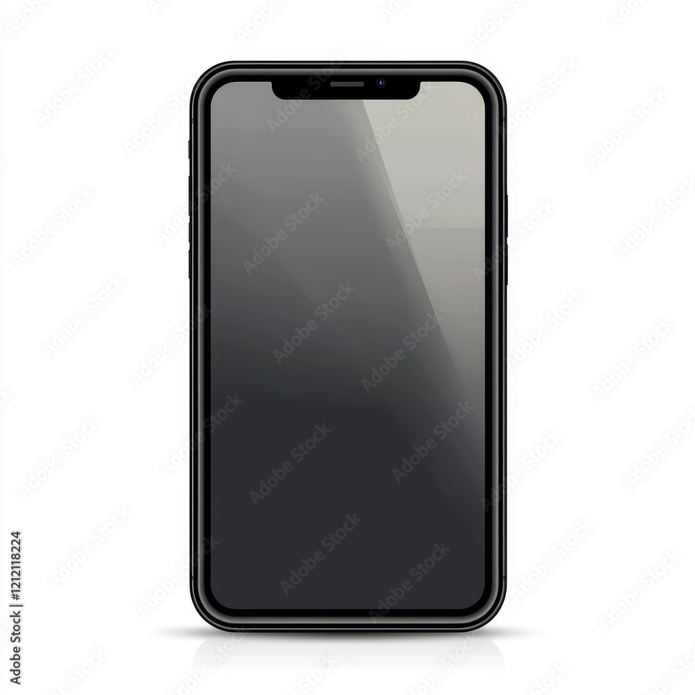 Black smartphone with blank screen isolated on white background. (1) Black smartphone with blank screen isolated on white background. (1)