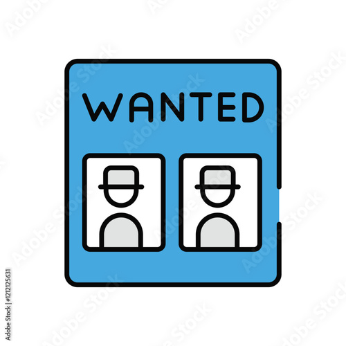 Wanted Icon vector stock illustration