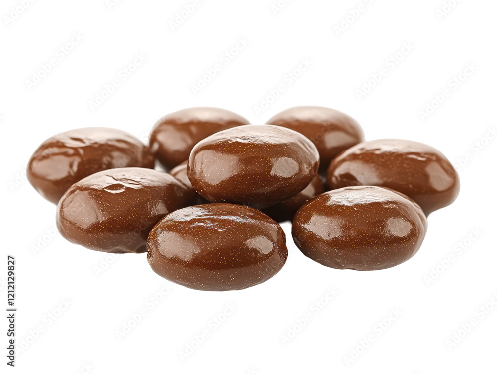Isolated Pile of Chocolate Coated Nuts Isolated Pile of Chocolate Coated Nuts