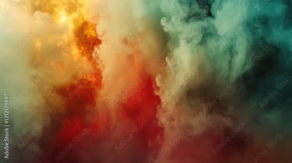 Abstract Colorful Smoke Swirls and Clouds Abstract Colorful Smoke Swirls and Clouds