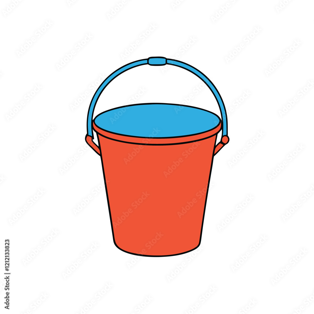 bucket isolated on white background vector illustration bucket isolated on white background vector illustration