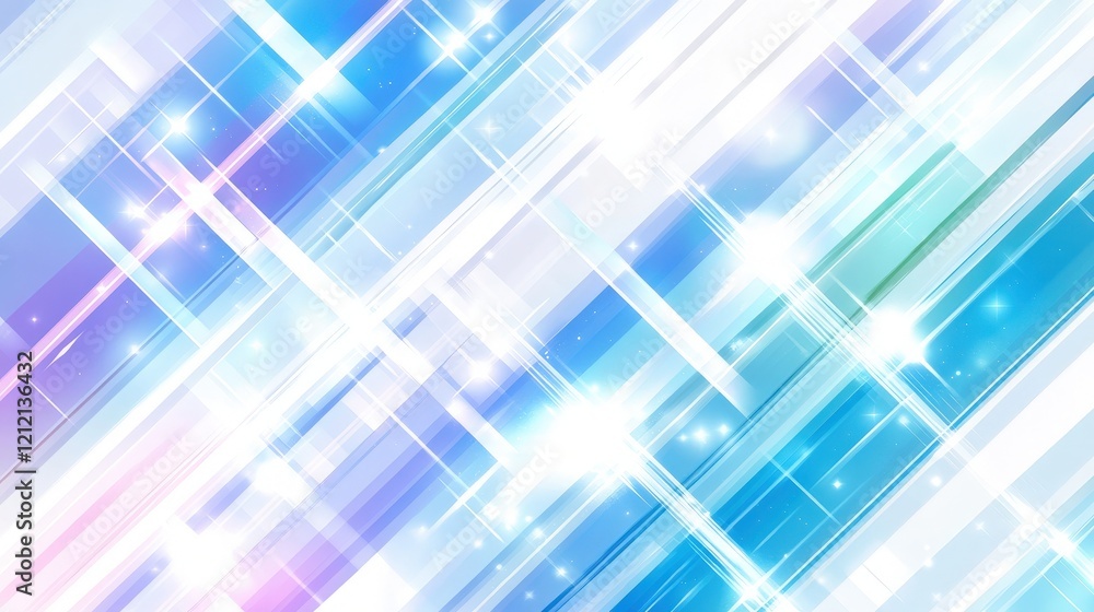 Abstract light blue and white geometric background with glowing lines and sparkles, ideal for modern designs and presentations. Abstract light blue and white geometric background with glowing lines and sparkles, ideal for modern designs and presentations.