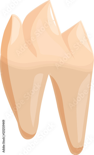 Cartoon molar showcasing excellent dental care and healthy gums