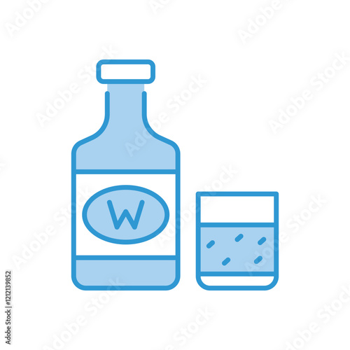 Whiskey Icon vector stock illustration