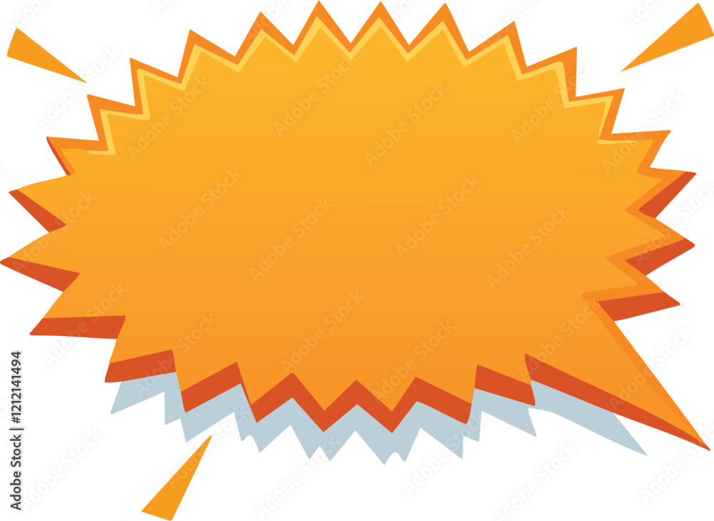 speech bubble with a jagged outline, suggesting a shout or exclamation, in comic book style speech bubble with a jagged outline, suggesting a shout or exclamation, in comic book style