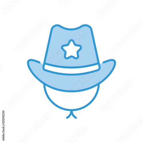 Cowboy Hat Icon vector stock illustration