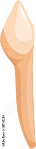 Detailed anatomical illustration of a canine tooth, highlighting its key components, enamel, dentin, and pulp