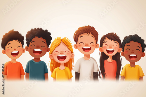 A group of choir singers. Watercolor illustration. Music.	
