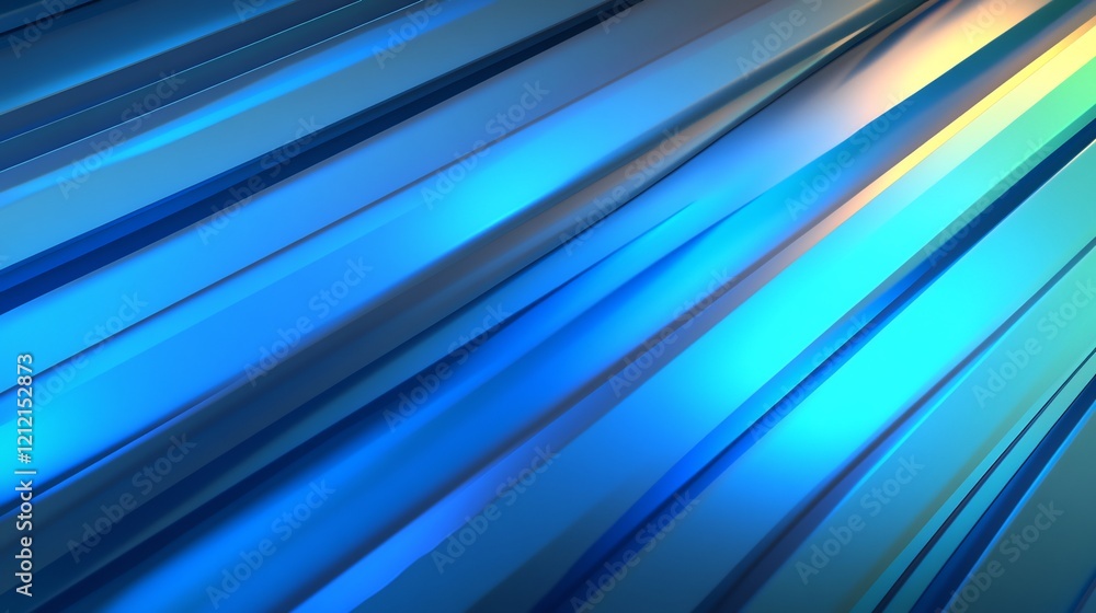 Fototapeta premium Dynamic Blue Stripes Glowing Abstract Background. AI Generated