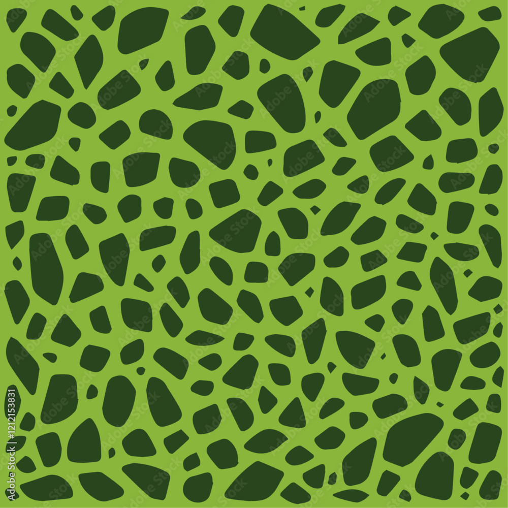 Green and Black Bio-Inspired Pattern - Futuristic Nature Aesthetic