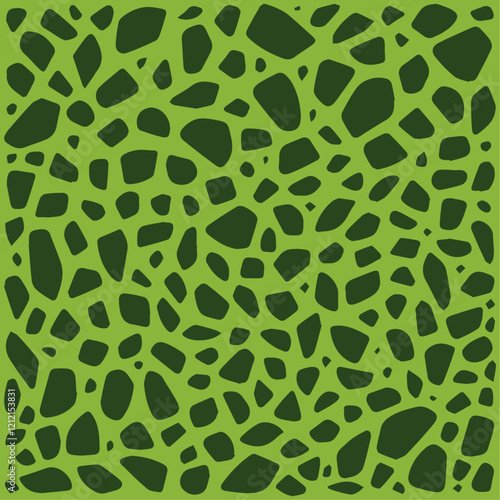 Green and Black Bio-Inspired Pattern - Futuristic Nature Aesthetic
