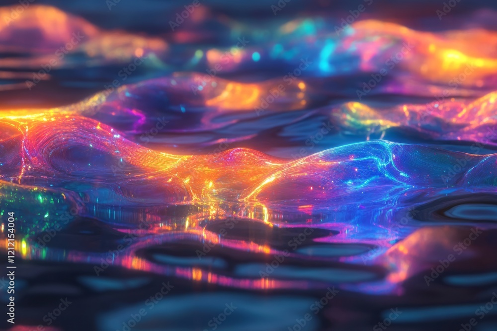 Abstract Vibrant Liquid Light Waves Flowing Energy Abstract Vibrant Liquid Light Waves Flowing Energy
