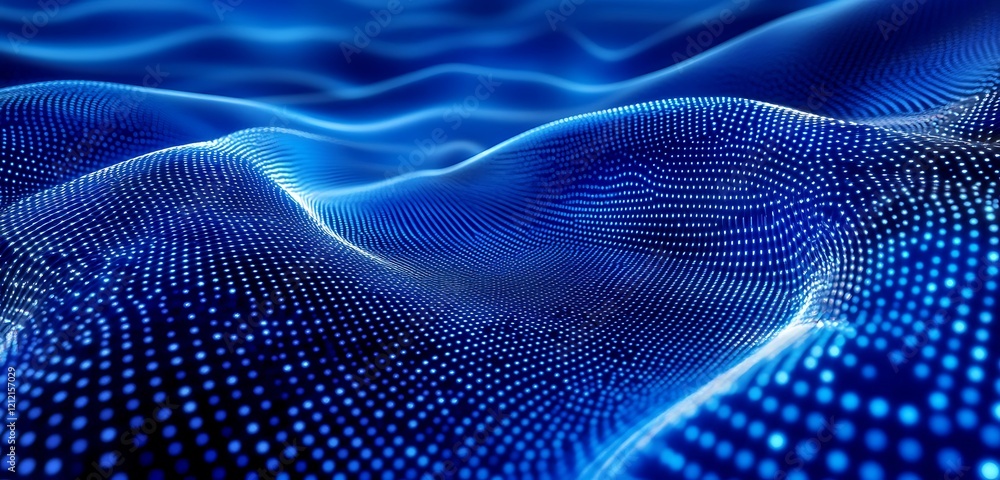 Modern tech background with dynamic blue binary data Modern tech background with dynamic blue binary data