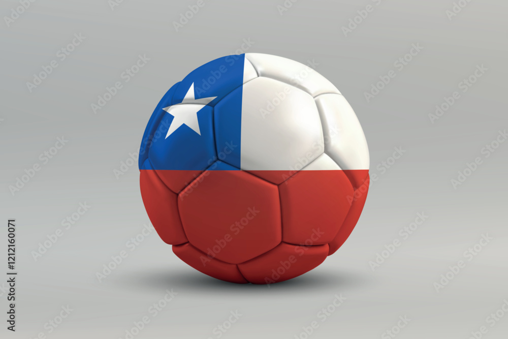 Chile Soccer Ball with National Flag Design Chile Soccer Ball with National Flag Design