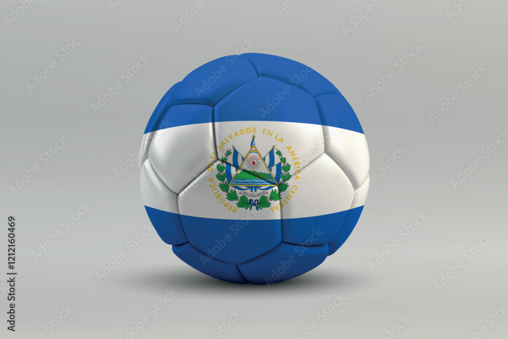 El Salvador Soccer Ball with National Flag Design El Salvador Soccer Ball with National Flag Design