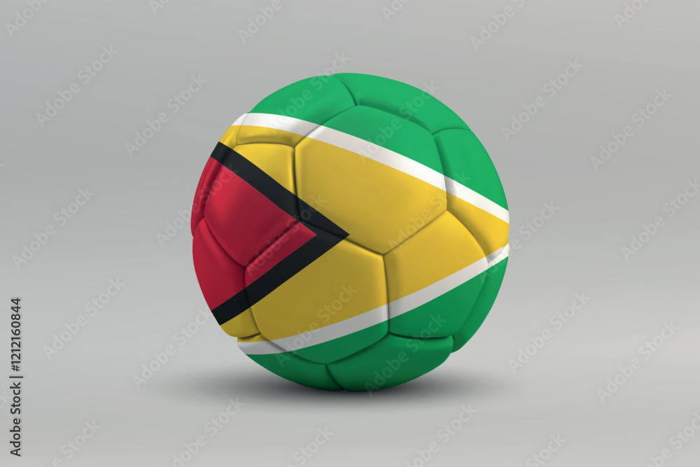 Guyana Soccer Ball with National Flag Design Guyana Soccer Ball with National Flag Design