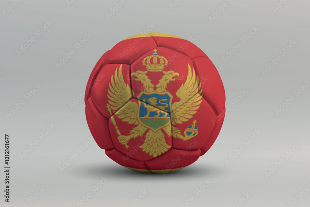 Montenegro Soccer Ball with National Flag Design Montenegro Soccer Ball with National Flag Design