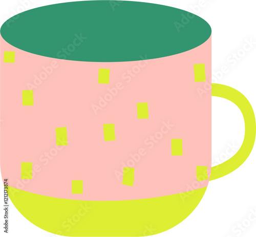 colorful painting ceramic tea cup 