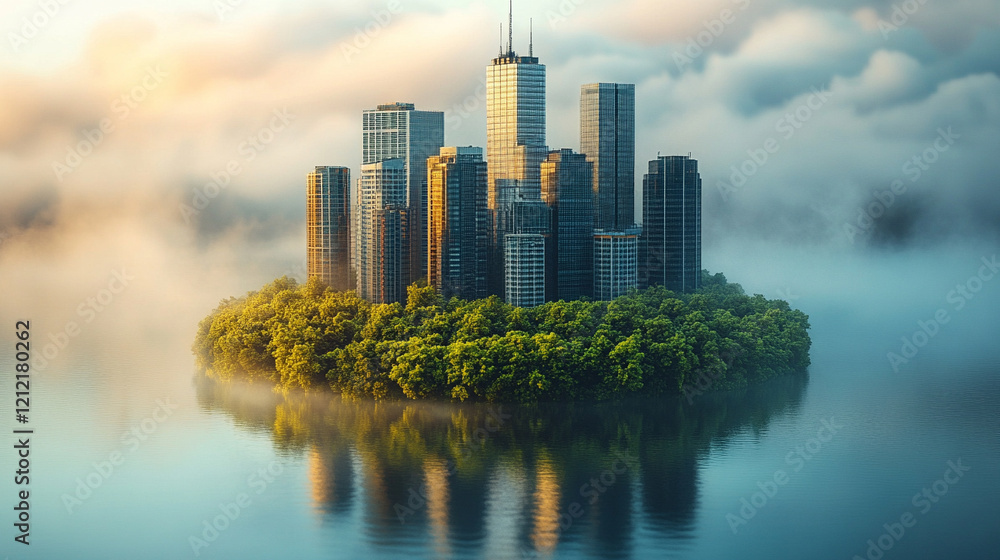 Obraz premium Globalne ocieplenie, walka ze zmianami klimatu, tło generative ai 
