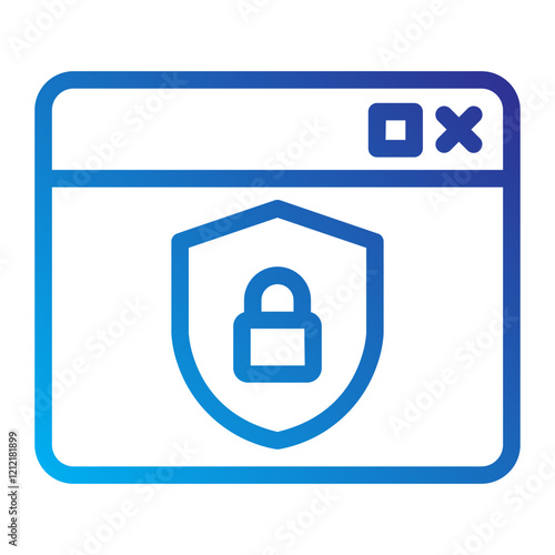 Program Web security Line Gradient Icon