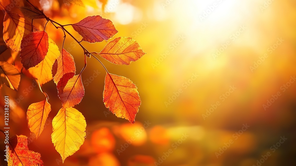 Nature Autumn Scene with Plants Bathed in the Warm Backlight of the Sun, Capturing the Rich Colors and Tranquil Beauty of the Season. Nature Autumn Scene with Plants Bathed in the Warm Backlight of the Sun, Capturing the Rich Colors and Tranquil Beauty of the Season.