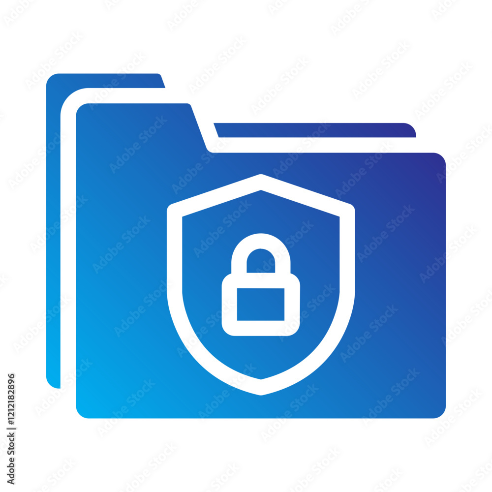 Folder Web security Flat Gradient Icon Folder Web security Flat Gradient Icon