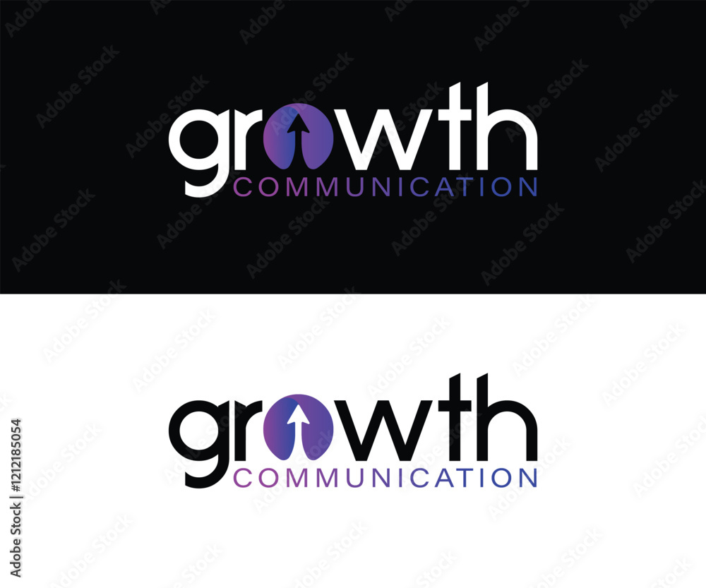 Obraz premium Logo Lettering Growth