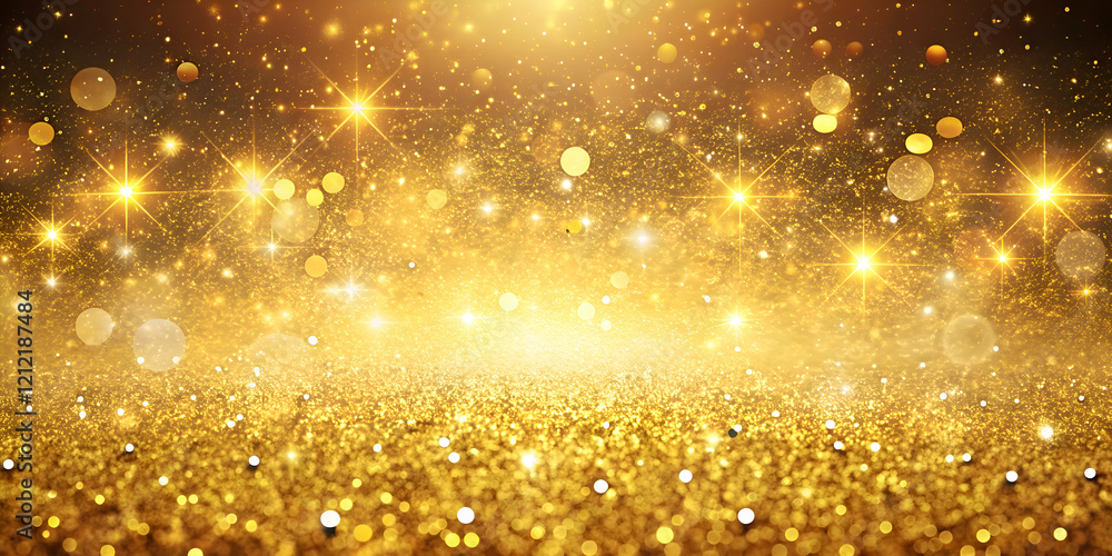 Sparkling Golden Glitter Background. Festive. Shimmering Texture for Celebration Sparkling Golden Glitter Background. Festive. Shimmering Texture for Celebration