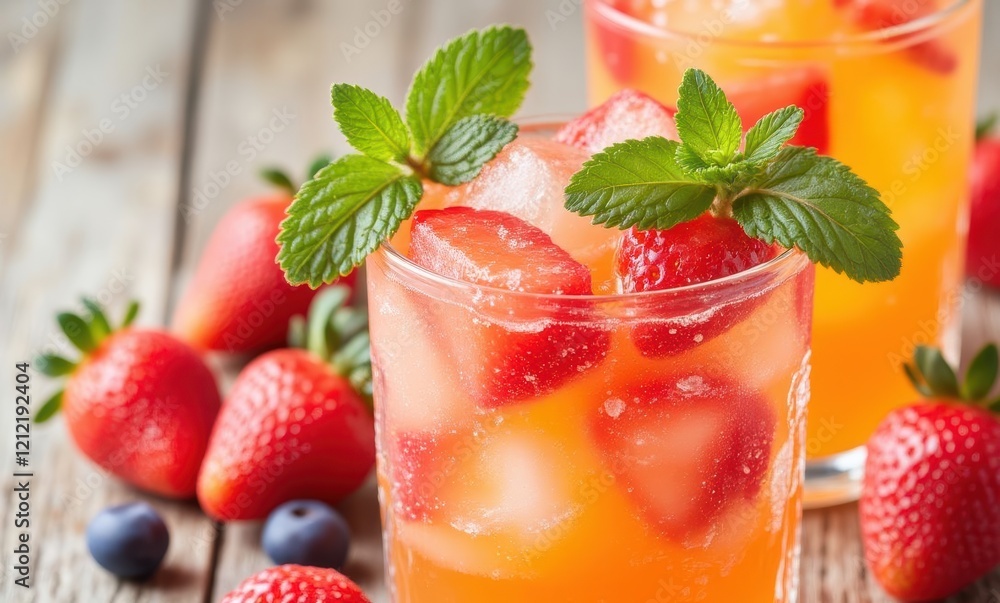Refreshing summer berry cocktails with mint Refreshing summer berry cocktails with mint