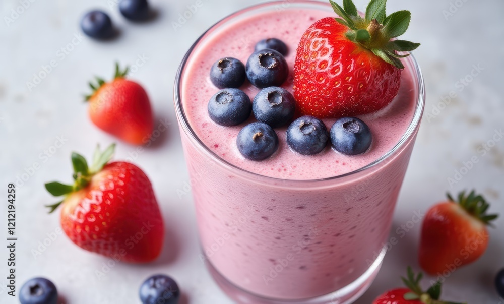 Refreshing berry smoothie with fruits Refreshing berry smoothie with fruits
