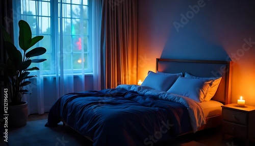 bed in bedroom