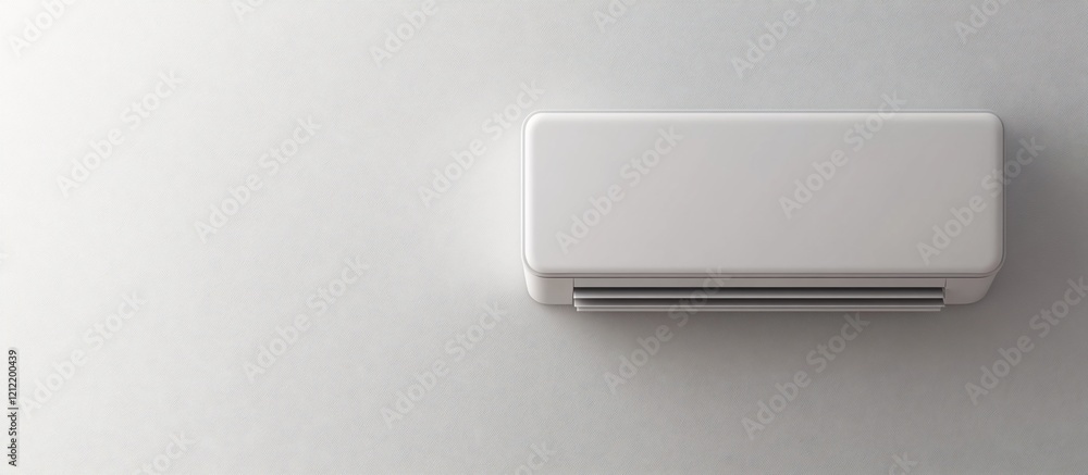 Modern Minimalist White Air Conditioner on a Wall Modern Minimalist White Air Conditioner on a Wall
