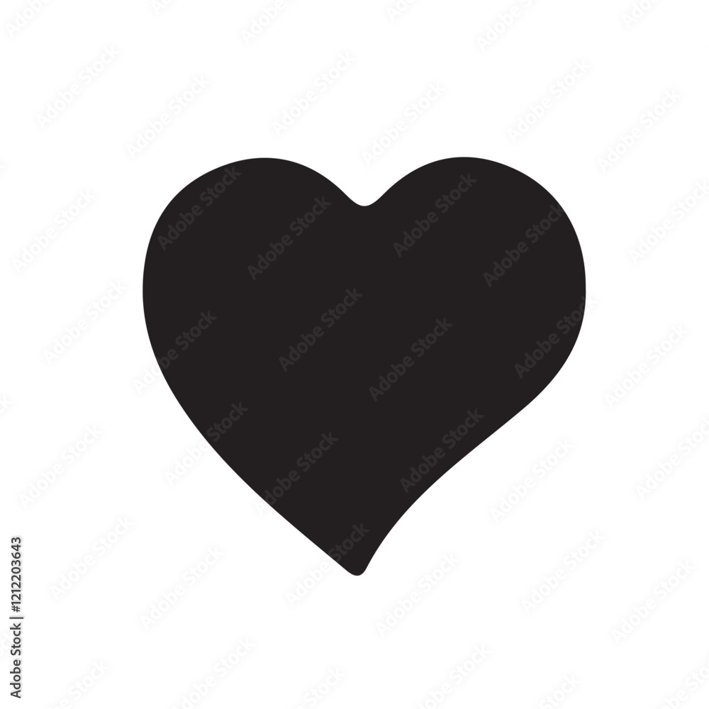 Love Heart Symbol Icons. A set of black heart icons in vector format on a white background. Love Heart Symbol Icons. A set of black heart icons in vector format on a white background.