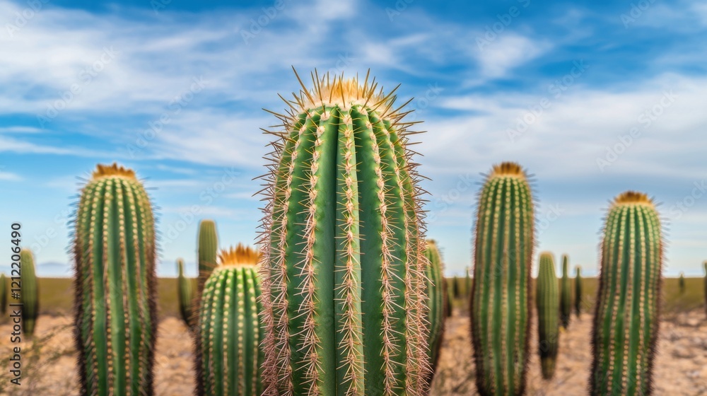 Majestic Desert Cacti Under a Vivid Blue Sky Majestic Desert Cacti Under a Vivid Blue Sky