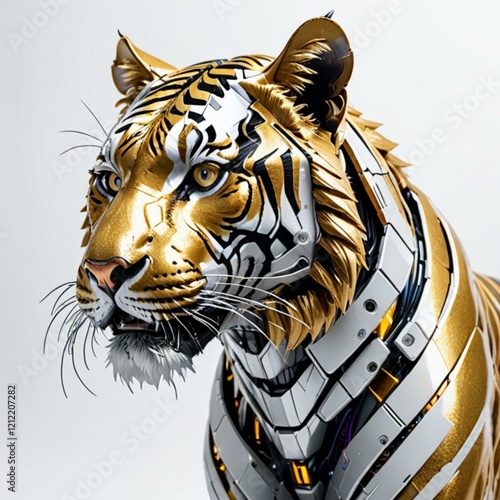 黄金の虎です。AI生成画像を利用してます。