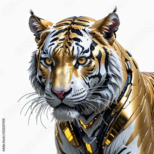 黄金の虎です。AI生成画像を利用してます。