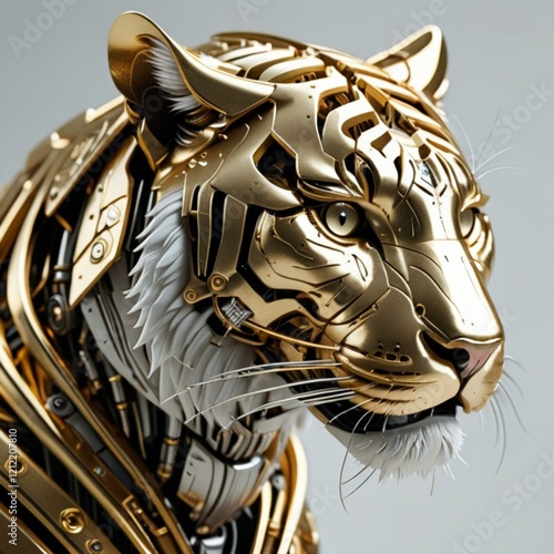 黄金の虎です。AI生成画像を利用してます。