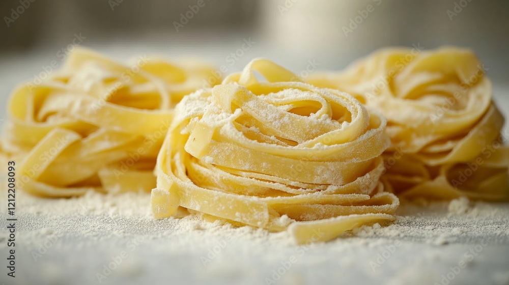 Delicious Pile of Pasta Dusted with Fine Powdered Sugar Creating a Unique Culinary Presentation Delicious Pile of Pasta Dusted with Fine Powdered Sugar Creating a Unique Culinary Presentation