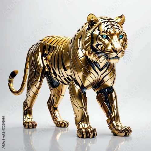 黄金の虎です。AI生成画像を利用してます。