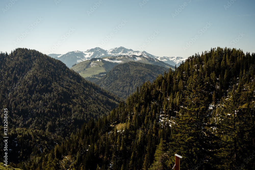 Fototapeta premium Berglandschaft Österreich im Herbst